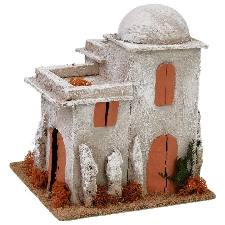 Palestinian minaret finished on all sides 16x16x18h cm