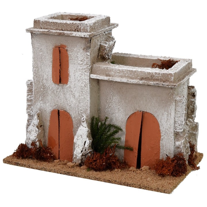 Minareto palestinese con tetti quadrati cm 20x12x16,5h