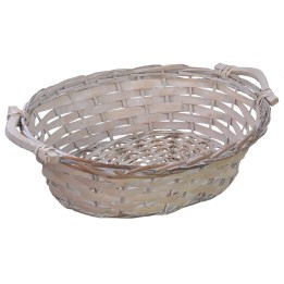 Cesto ovale bianco cm 45x35x14 h. 
