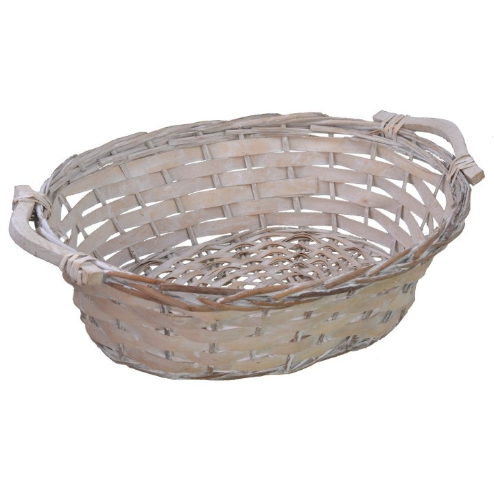 Cesto oval white cm 45x35x14 h. 