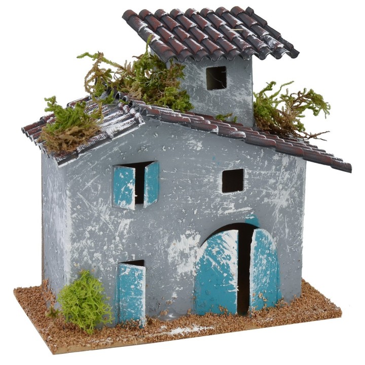 Casa settecentesca con torretta cm 13x7x13 h