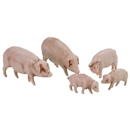 Set de 5 cerdos Landi Moranduzzo para estatuas de 10 cm