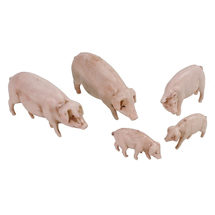 Set de 5 cerdos Landi Moranduzzo para estatuas de 10 cm