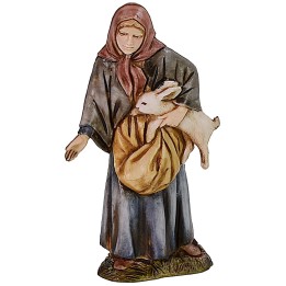 Contadina con coniglio 10 cm Landi Moranduzzo