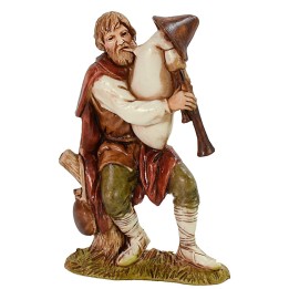 Bagpiper sitting series 10 cm Landi Moranduzzo