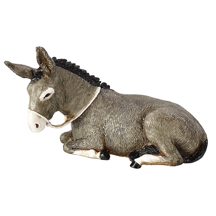 Asino sdraiato con briglie Landi Moranduzzo per statue 13 cm