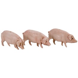 Set of 3 Landi Moranduzzo pigs for statues 10 cm