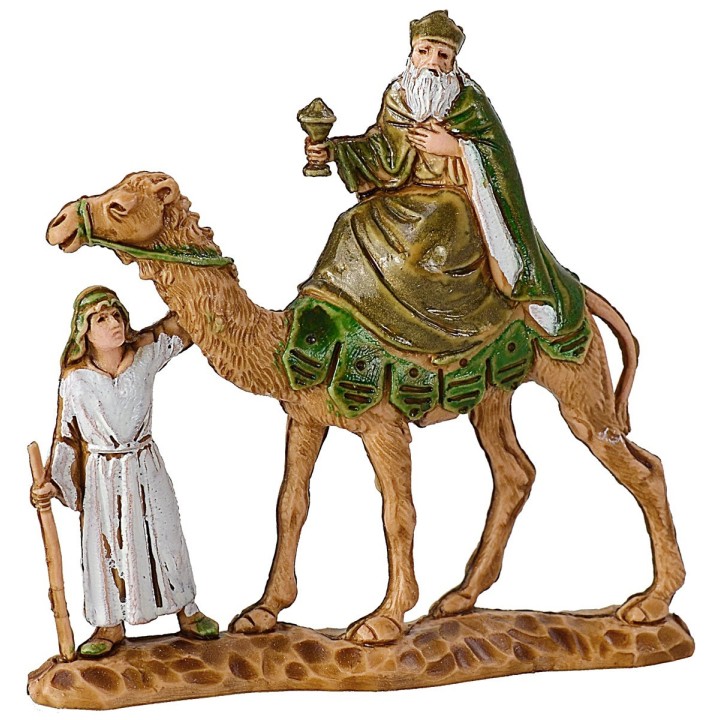 Tres Reyes Magos de 3,5 cm en camello Landi Moranduzzo