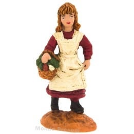 Little girl with basket 8 cm series Oliver