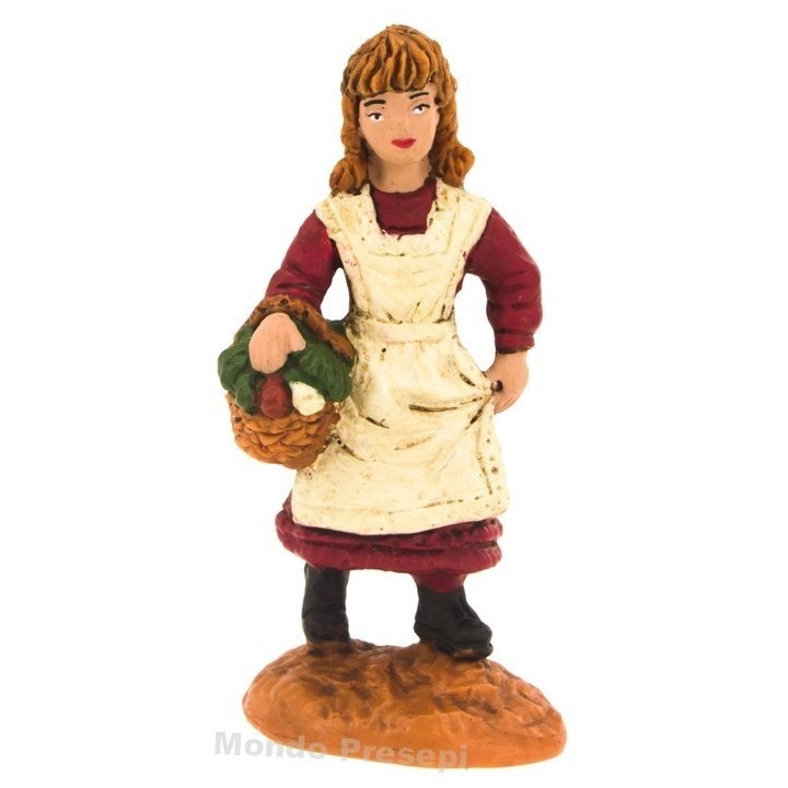 Bambina con cesto serie cm 8 Oliver