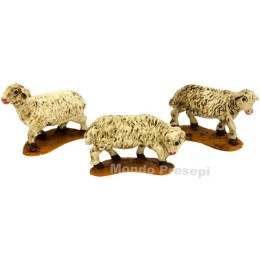 Set of 3 sheep for statues 5 cm