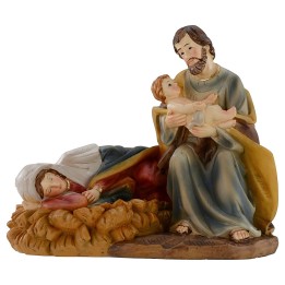 Nativity in resin cm 13,5x8,5x12 h series 15 cm