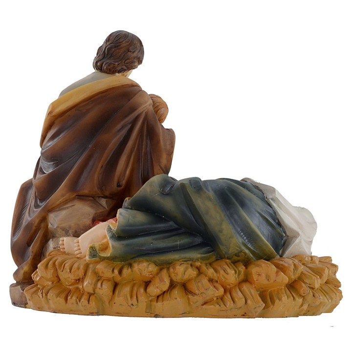 Natività in resina cm 13,5x8,5x12 h serie 15 cm