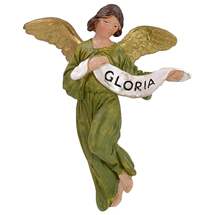 Angelo Gloria in resina dipinta 12 cm serie economica Landi