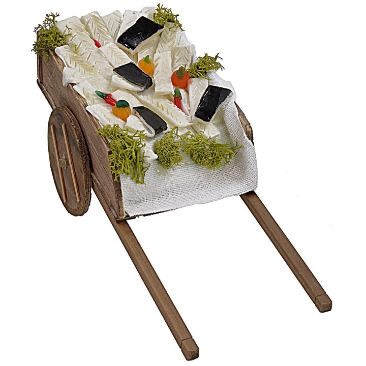 Wagon with fish in wax cm 22,5x8,7x7,8 h