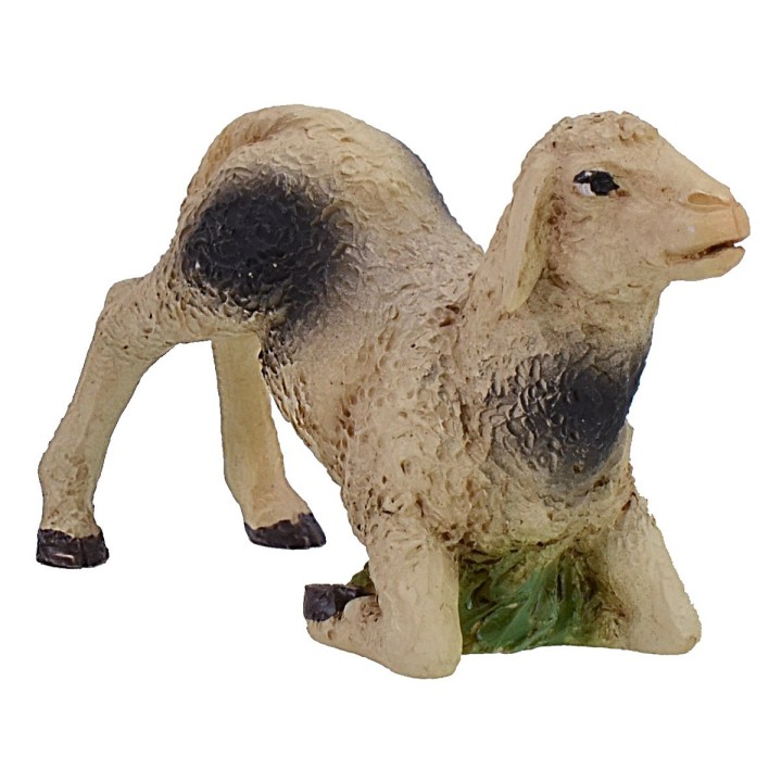 Agnello pezzato inginocchiato per statue da 30 cm