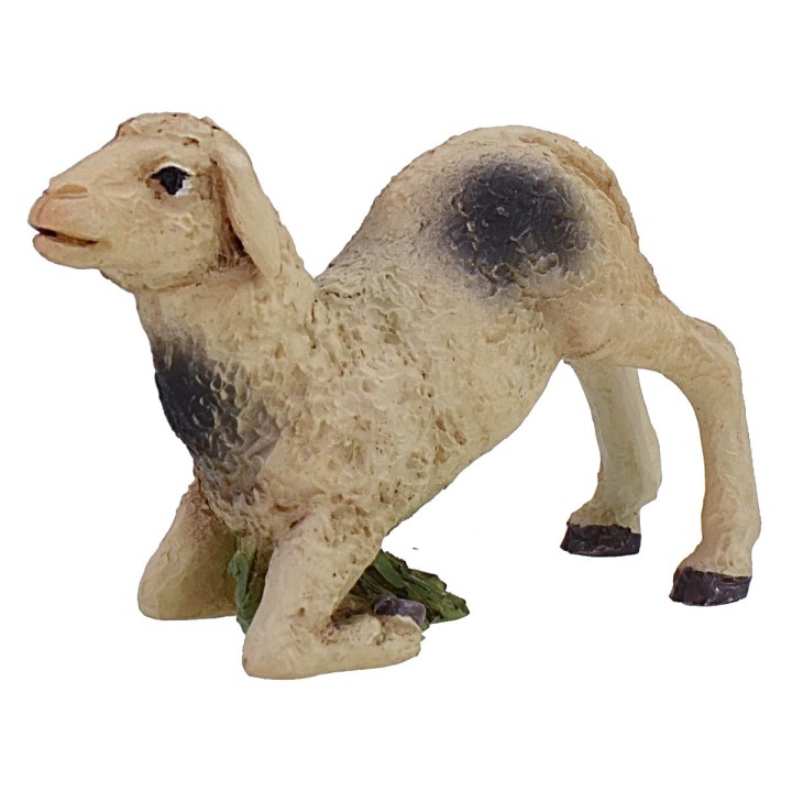 Agnello pezzato inginocchiato per statue da 30 cm