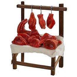 Banco con carne in cera cm 9x5,5x13 h