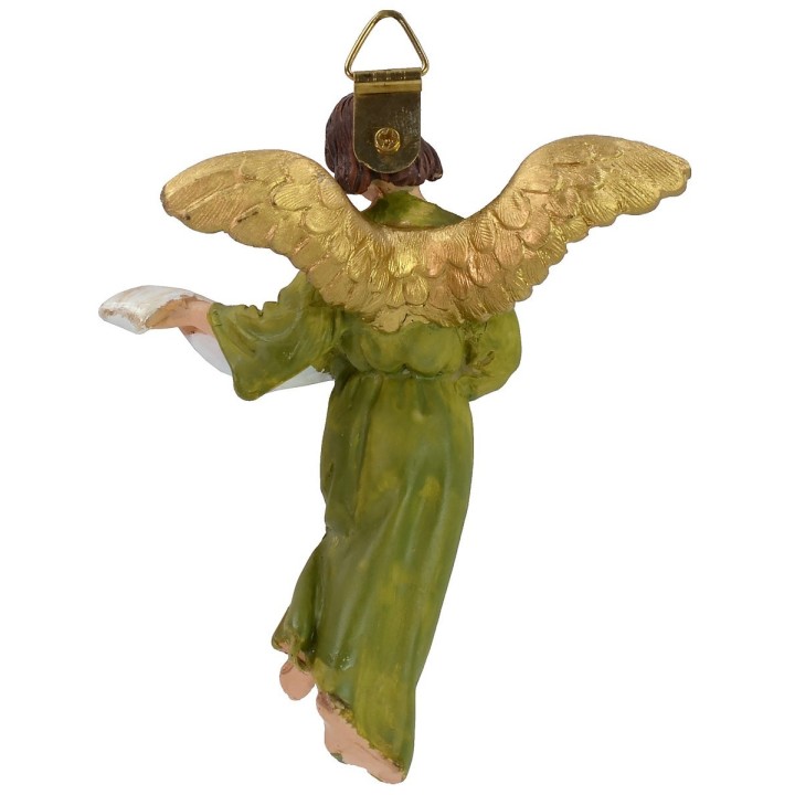 Ángel Gloria en resina pintada 12 cm serie económica Landi