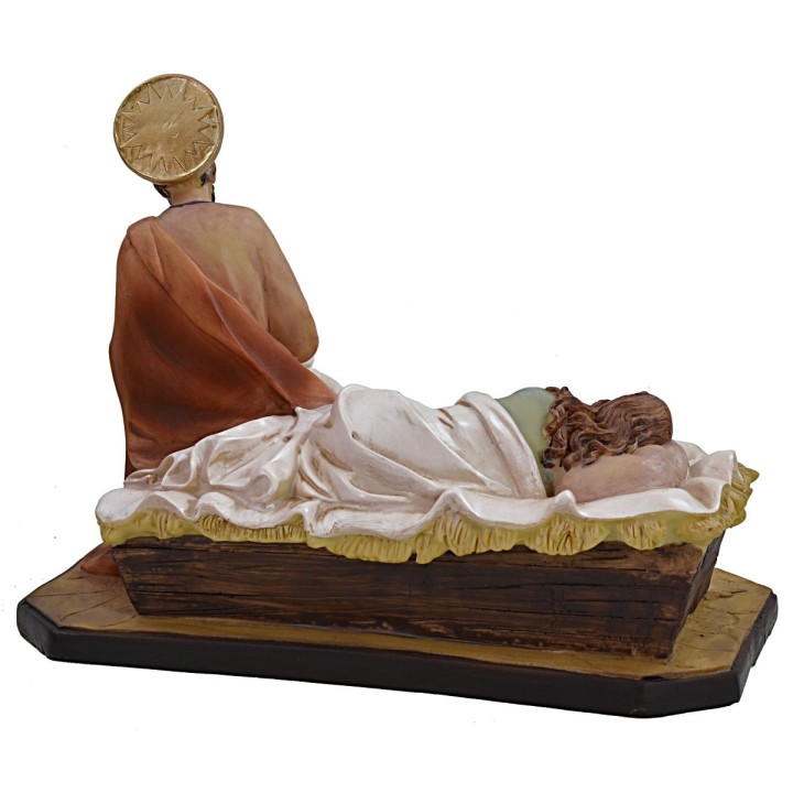 Reclining nativity in resin cm 28,5x16,5x22 h