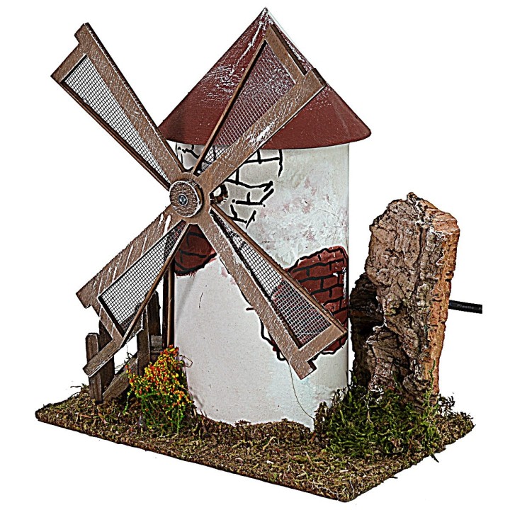 Working circular windmill with wooden shovel cm 19x12x22 h