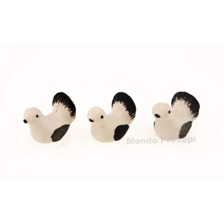 Juego de 3 palomas de 1,2 cm