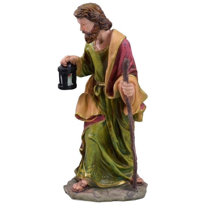 Natività 10 soggetti in resina h 50 cm