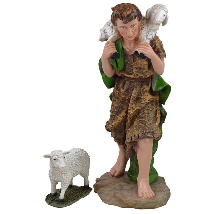 Natività 10 soggetti in resina h 50 cm