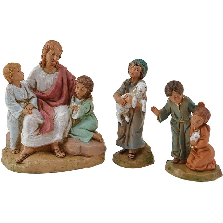 Escena de Cristo con niños cm 12 Fontanini - Estatuas Fontanini
