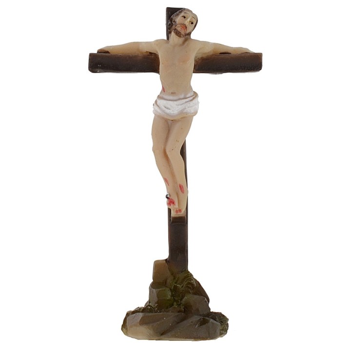 Estatuas de ladrones pascuales crucificados en el Calvario 5 cm