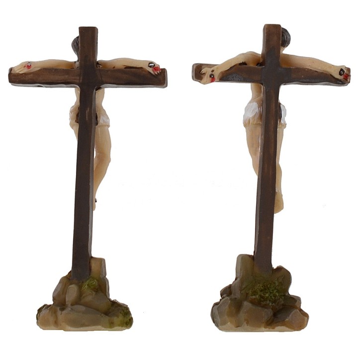 Statue Pasquali ladroni crocifissi sul Calvario 5 cm