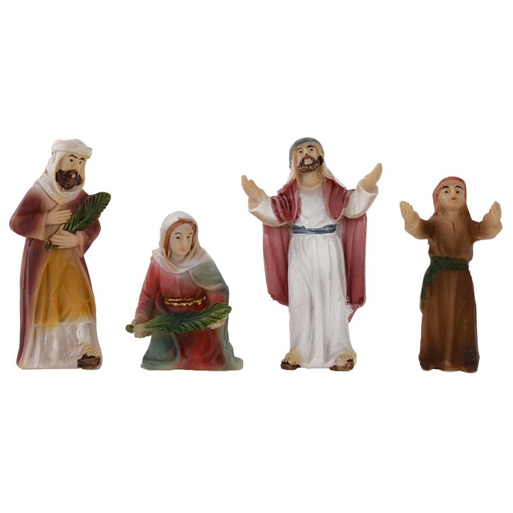 Statue Pasquale crowds welcoming Jesus 5 cm