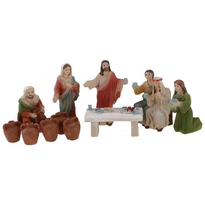 Statue Pasquali scena Nozze di Cana 5 cm
