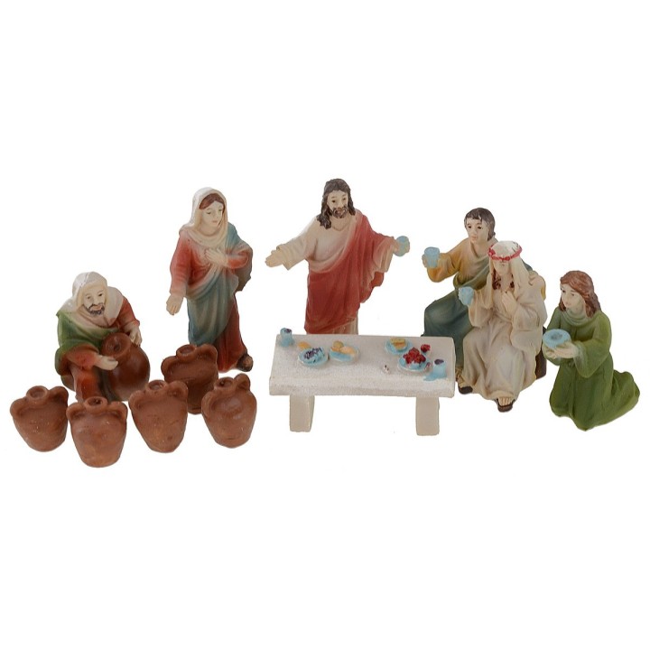 Statue Pasquali scena Nozze di Cana 5 cm