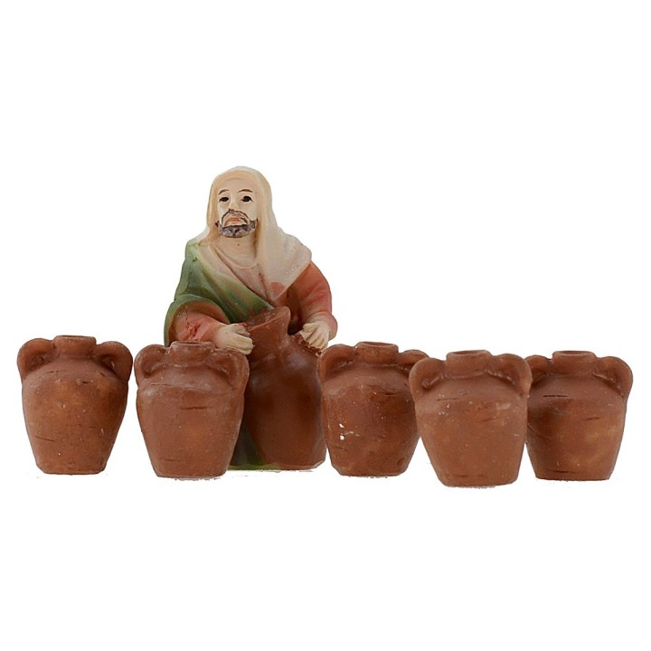 Statue Pasquali scena Nozze di Cana 5 cm
