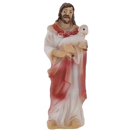 Statua Pasquale Buon Pastore con agnello 5 cm