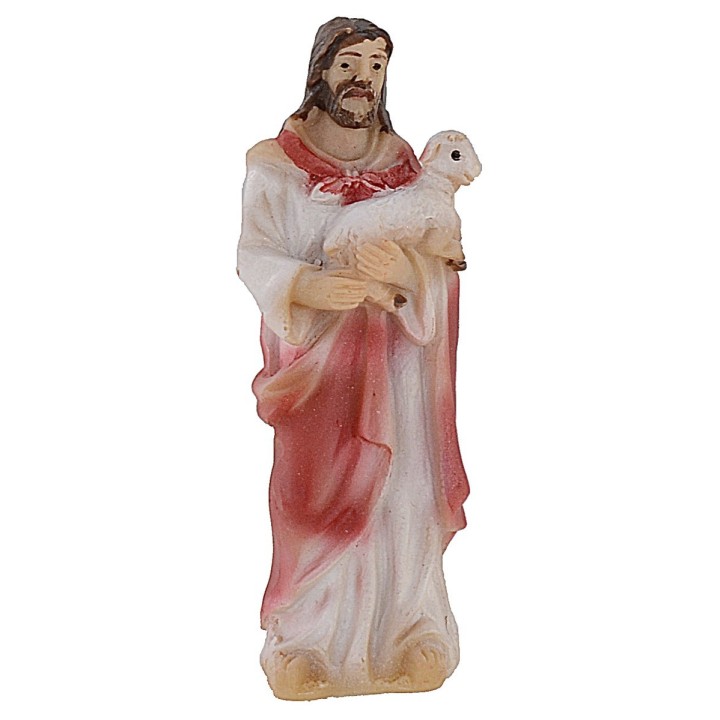 Estatua Pascual Buen Pastor con cordero 5 cm