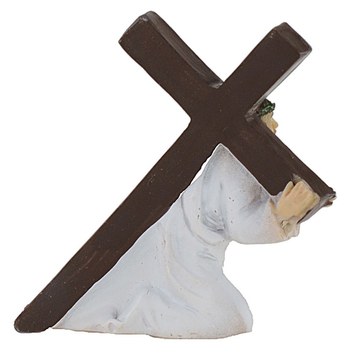 Jesús que cae con la cruz 5 cm estatuas pascuales