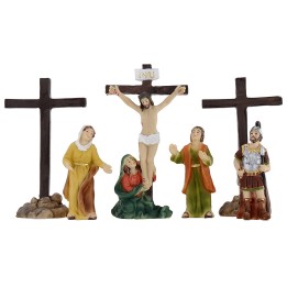 Statue Pasquali scena Crocifissione di Gesù 5 cm