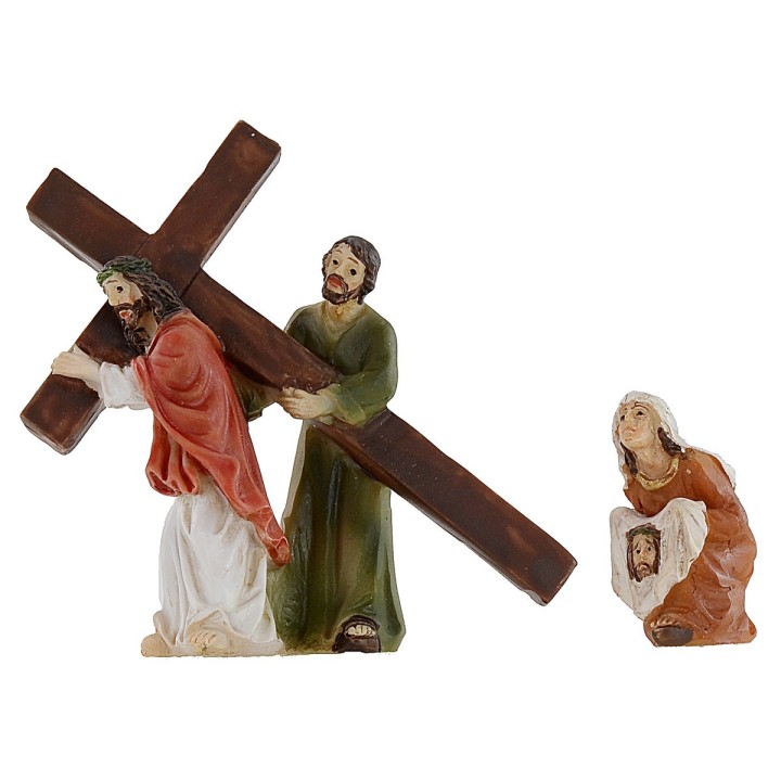 Estatuas de Pascua escena de la subida al Monte Calvario 5 cm