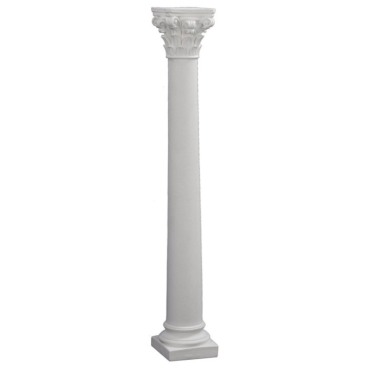 Colonna liscia con capitello corinzio cm 29,5 h