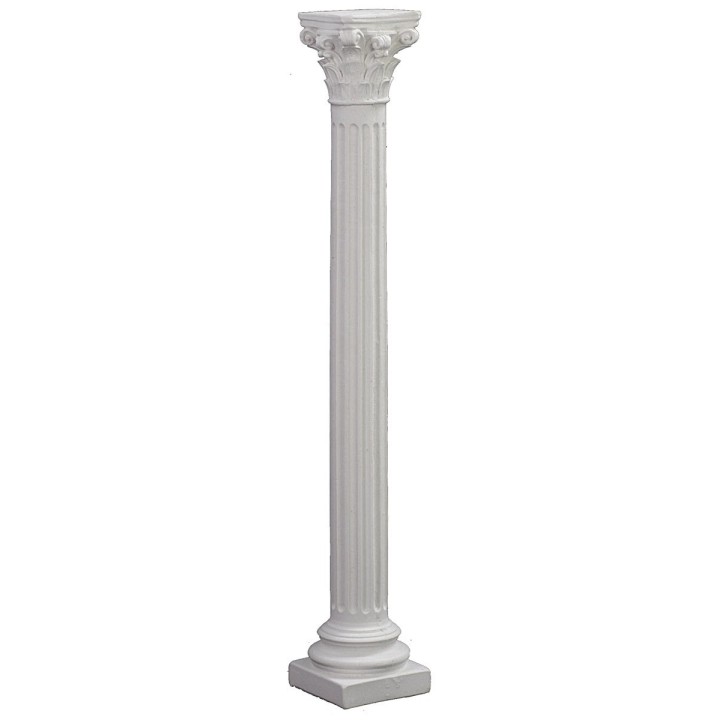 Colonna rigata con capitello corinzio cm 25 h
