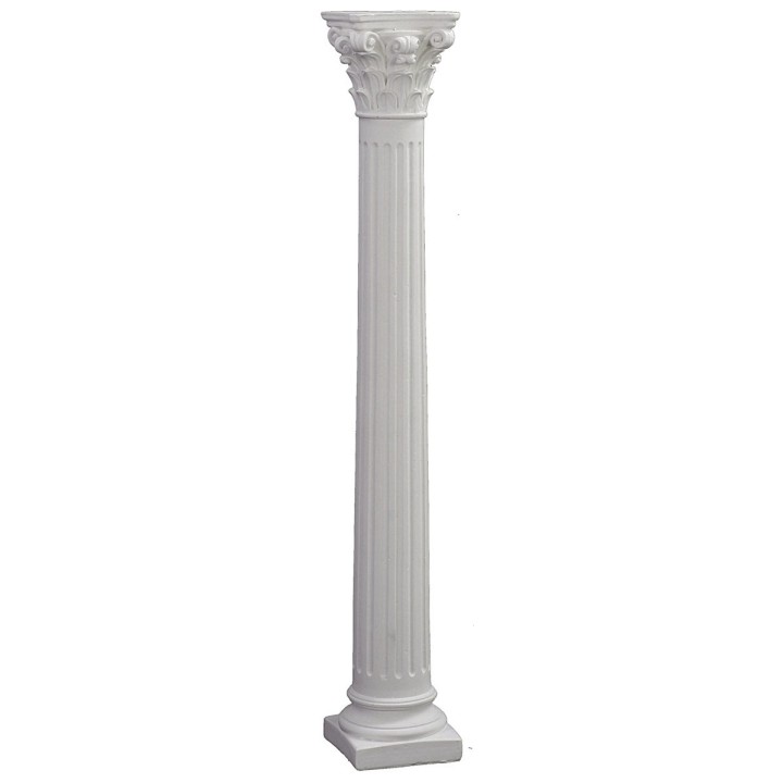 Colonna rigata con capitello corinzio cm 30 h