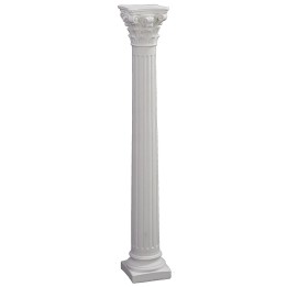 Colonna rigata con capitello corinzio cm 30 h