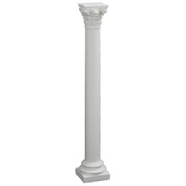 Smooth column with Corinthian capital 25 cm h