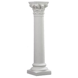 Columna lisa con capitel corintio cm 18,5 h