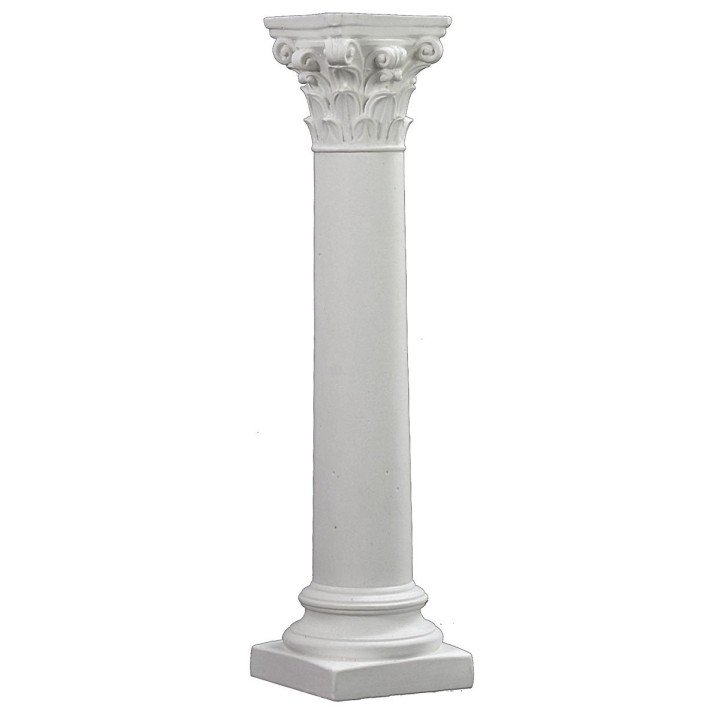Colonna liscia con capitello corinzio cm 18,5 h