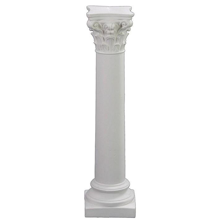 Columna lisa con capitel corintio cm 18,5 h