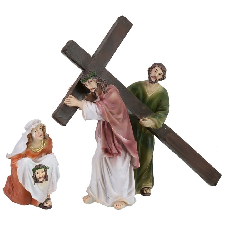 Ascent scene on Mount Calvary cm 9 Easter statues