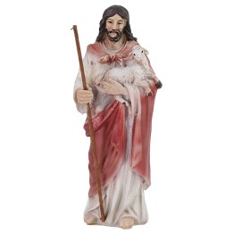 Good Shepherd Paschal statue with lamb 9 cm